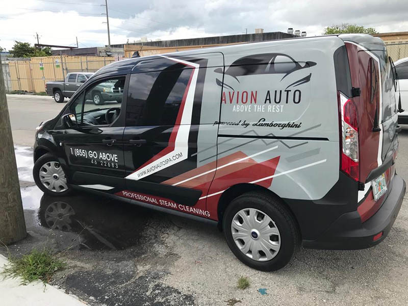 Steam cleaning van full color wrap Miami