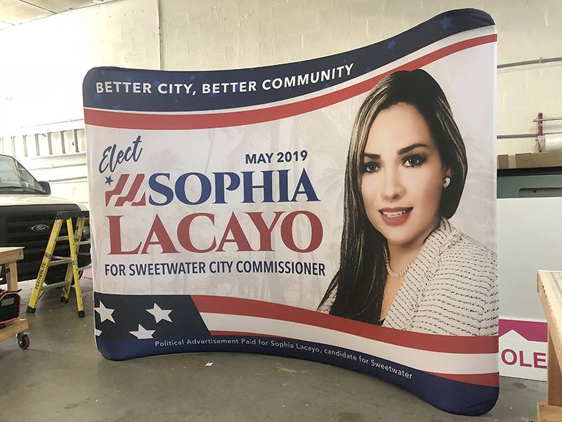 Miami Rollup Banner Stands, X banner Stands, Miami Fabric Display