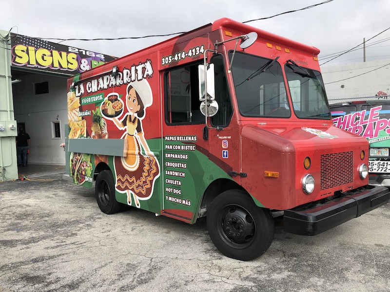 Food Truck Full Color wraps, vehicle wrapping miami, Arlon SLX, graphics design