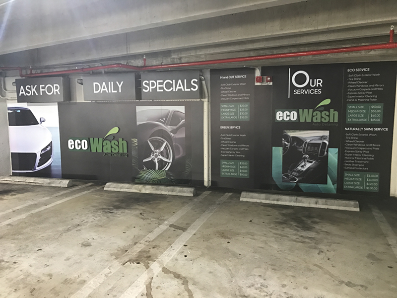 Eco Wash PVC signs