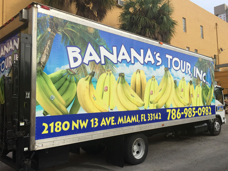 Banana's Tour Inc 24' Truck Wrap