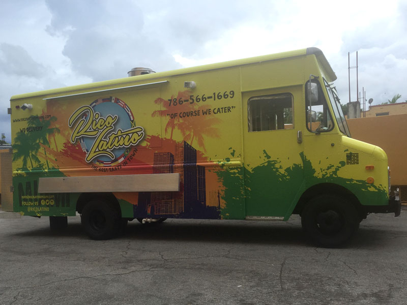 rico latino food truck wrap